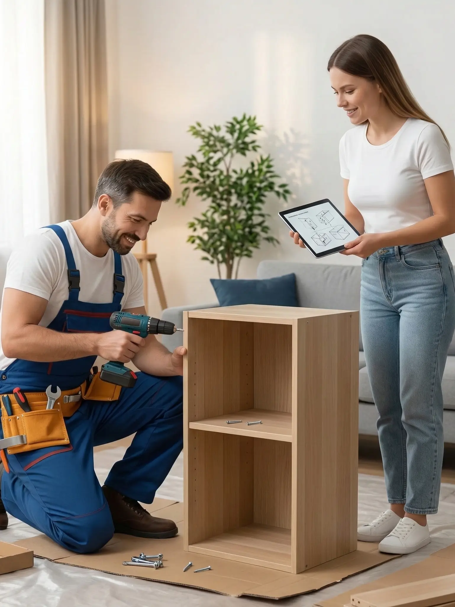 Personas usando Zyvou para resolver necesidades del hogar